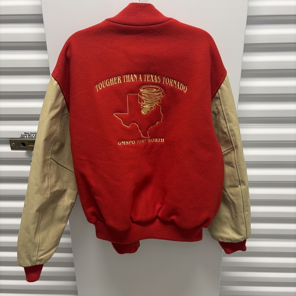 Vintage 60s Empire GM Promo Texas Wool Leather Varsity Jacket Union Made USA XXL